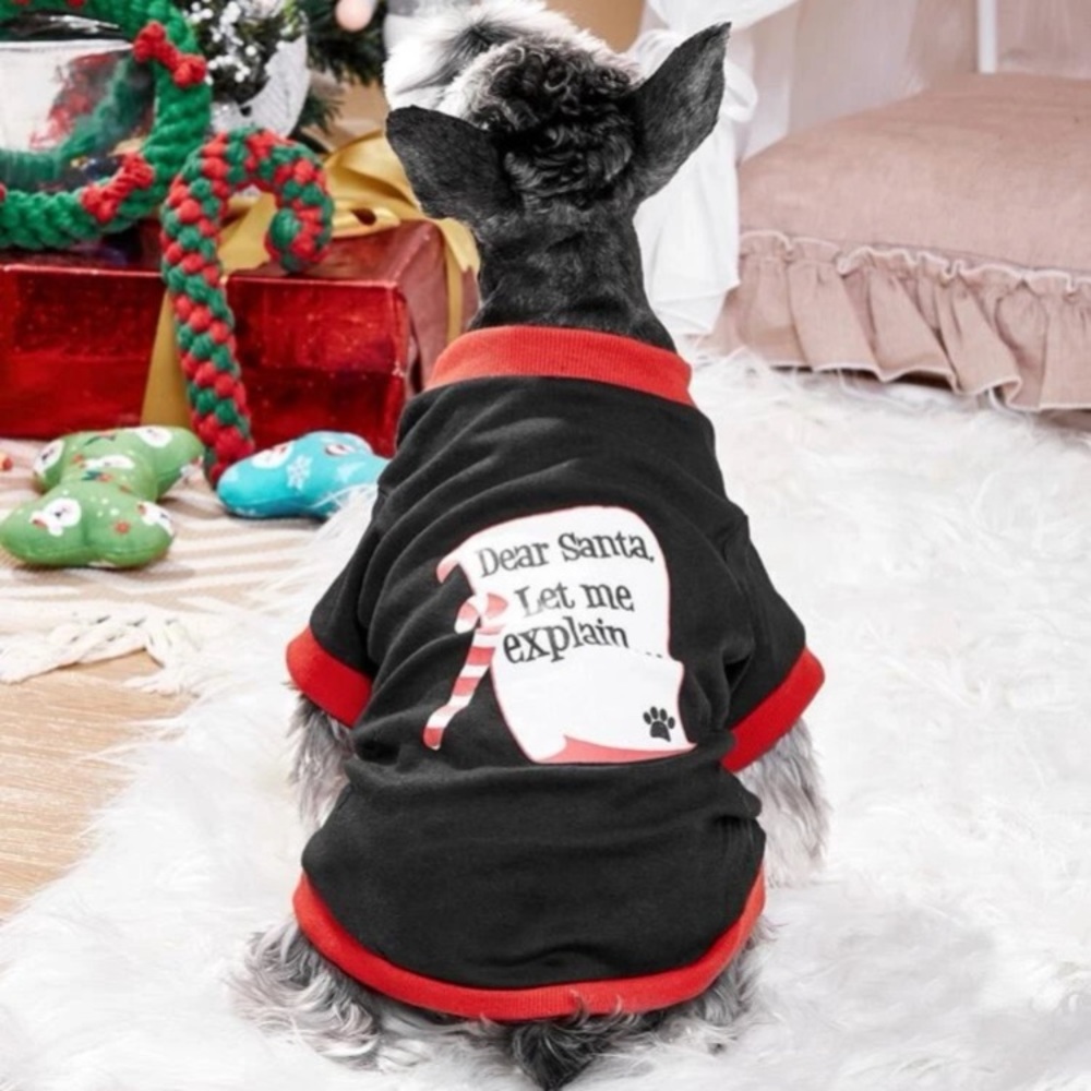 Graphic Pet Top “Dear Santa let me explain…”